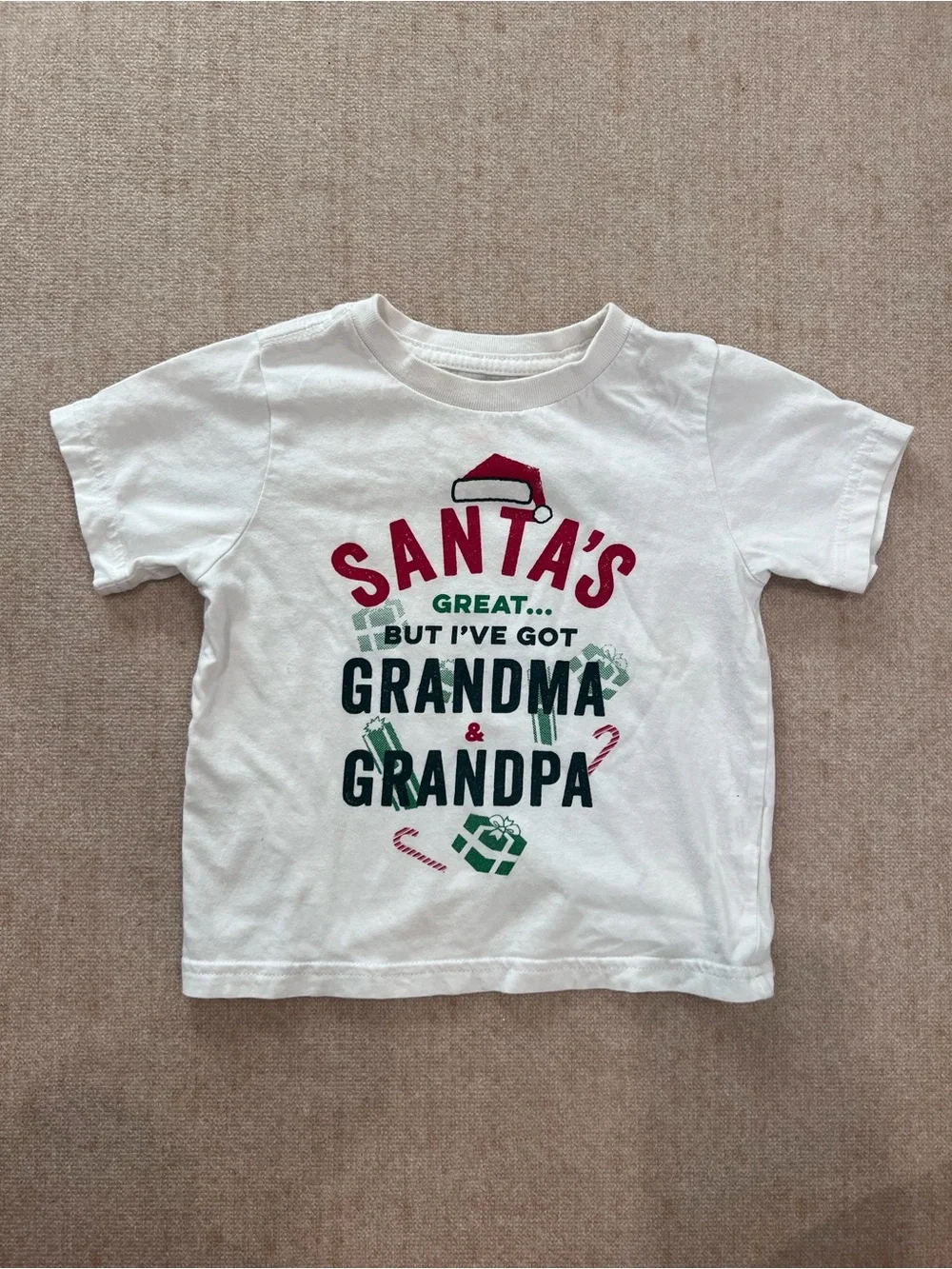 Santa’s Great But I’ve Got Grandma & Grandpa Baby/Toddler T-Shirt 18–24M